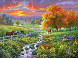 September Pasture Sunrise & Sunset By SunsOut