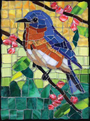Stained Glass Bluebird Birds By SunsOut