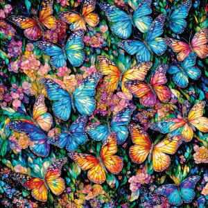 Stained Glass Butterflies Collage By SunsOut