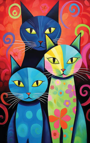 Cat Family Cats By SunsOut