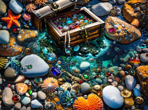 Turtle Treasure Pool Sea Life By SunsOut