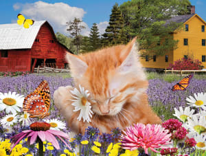 I Wuv Flowers Cats By SunsOut