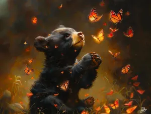 Catching Butterflies Bear By SunsOut