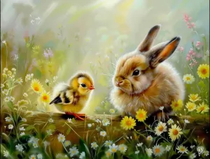 Meeting a New Friend Bunny By SunsOut
