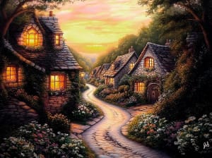 Village Peace Landscape By SunsOut