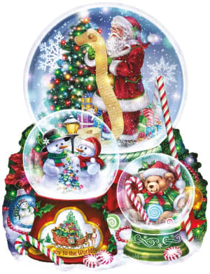 3 Snow Globes Christmas By SunsOut
