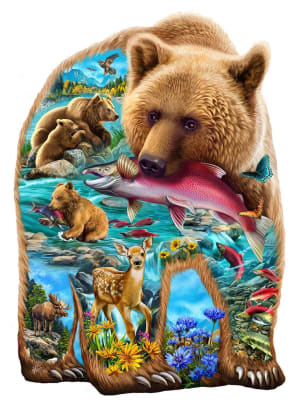 A Bear in the Woods Bear By SunsOut