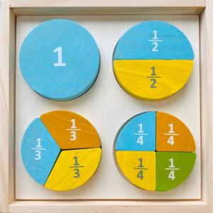 Fraction Puzzle Alphabet & Numbers Children's Puzzles By Begin Again