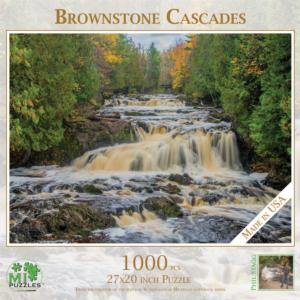 Brownstone Cascades Waterfall Jigsaw Puzzle By MI Puzzles