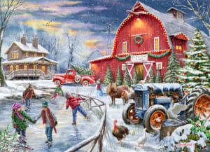 Barnyard Christmas Jigsaw Puzzle 1000 Piece Christmas By Vermont Christmas Company