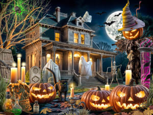 Ghostly Gathering Halloween By Vermont Christmas Company