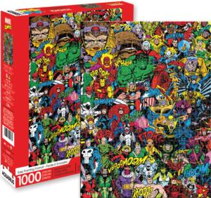Marvel Retro Cast - Scratch and Dent Superheroes Jigsaw Puzzle By Aquarius