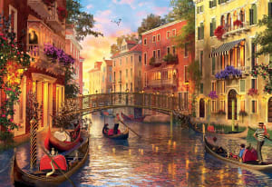 Sunset In Venice Lakes & Rivers By Educa