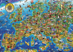 Crazy European Map Europe By Educa