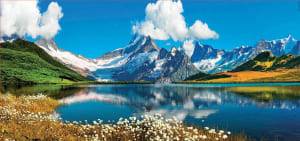Bernese Range Above Bachalpsee Lake Lakes & Rivers By Educa