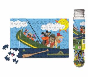 Dogs in Canoe Dogs Miniature Puzzle By Micro Puzzles