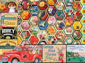 Honeycomb Flowers & Seeds Collage By Kodak