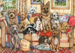Gathering on the Couch Dogs By Falcon