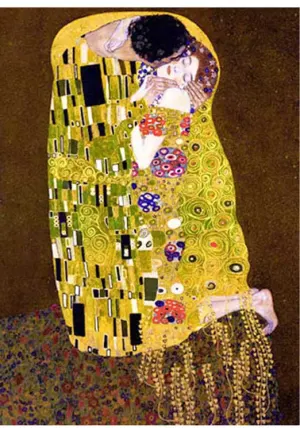 The Kiss (Gold) Fine Art By Puzzlelife