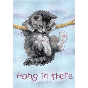 Counted Cross Stitch 5 X 7 - Hang On Kitty By Gift Solutions