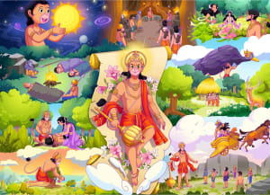 Hanuman  Cultural Art By Brain Tree