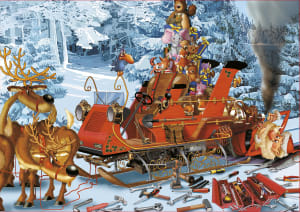 Sleigh Repair Christmas By Piatnik