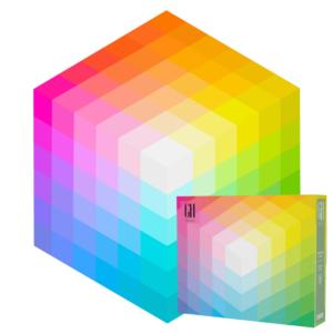 Gradient Cube by Sabrina Epton Rainbow & Gradient Jigsaw Puzzle By Grateful House