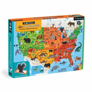 Little Park Ranger - National Parks Maps & Geography Shaped Pieces By Mudpuppy