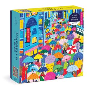 Umbrella Lane Jigsaw Puzzle By Galison