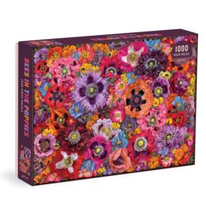 Bees in the Poppies Flower & Garden Jigsaw Puzzle By Galison
