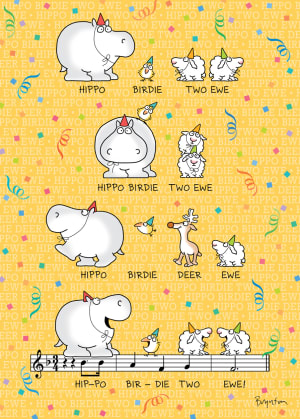 Hippo Birdie Two Ewe Birthday Puzzle Birthday By Workman Publishing