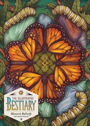 The Illustrated Bestiary: Monarch Butterfly Butterflies and Insects Jigsaw Puzzle By Workman Publishing