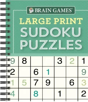 Brain Games- Large Print Sudoko Puzzles (Green) By Gift Solutions