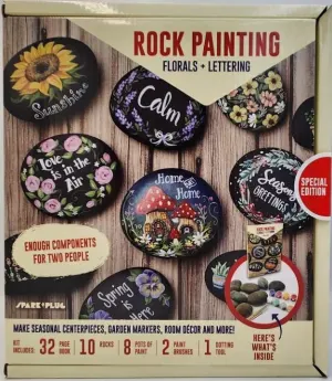Floral Rock Painting By Gift Solutions