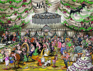 Chaos at the Wedding Reception Humor By All Jigsaw Puzzles