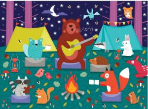 Campfire Friends Scratch and Sniff Puzzle Camping Jigsaw Puzzle By Mudpuppy