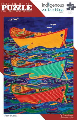 Three Dories Cultural Art Jigsaw Puzzle By Indigenous Collection