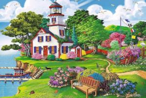 Summer Haven Wooden Puzzle Landscape Shaped Pieces By Trefl