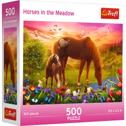 Family of Horses Farm Animal