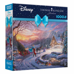 Cinderella Bringing Home the Tree Thomas Kinkade Holiday Winter