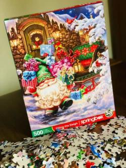 Filling the Sleigh Birds Jigsaw Puzzle