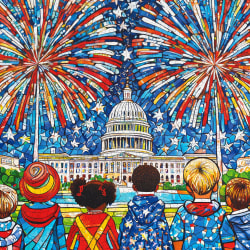 Summer Fireworks Patriotic