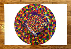 The Puzzler Round Puzzle Rainbow & Gradient