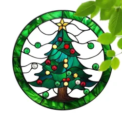 Colorful Christmas Tree Sun Catcher