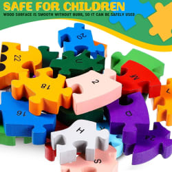 Alphabet Jigsaw Puzzle Building Blocks Snail Animals