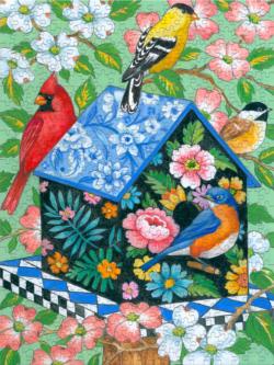 Elegant Birdhouse Birds Jigsaw Puzzle