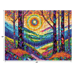 Stained Glass - The Sun Shines On Dreamland Landscape