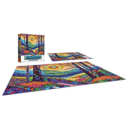 Stained Glass - The Sun Shines On Dreamland Landscape