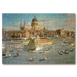 The River Thames With St. Paul's Landmarks & Monuments