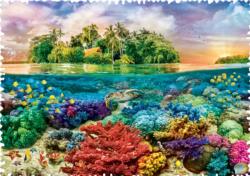 600 Crazy Shapes - Tropical island Sea Life Jigsaw Puzzle